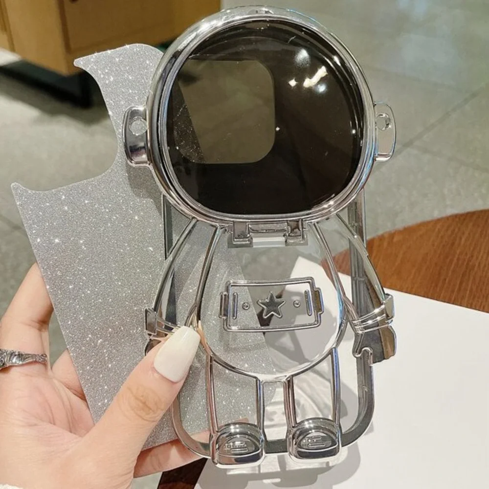 Silver Astronaut Crossbody Bag  IPhone 14Pro Phone Case & Purse #Coachella